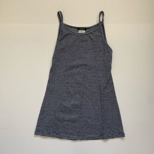 Dark blue and white spaghetti strap